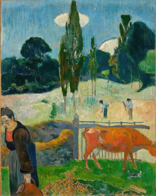 The Red Cow Wall Art by Paul Gauguin - High-Resolution Digital Print