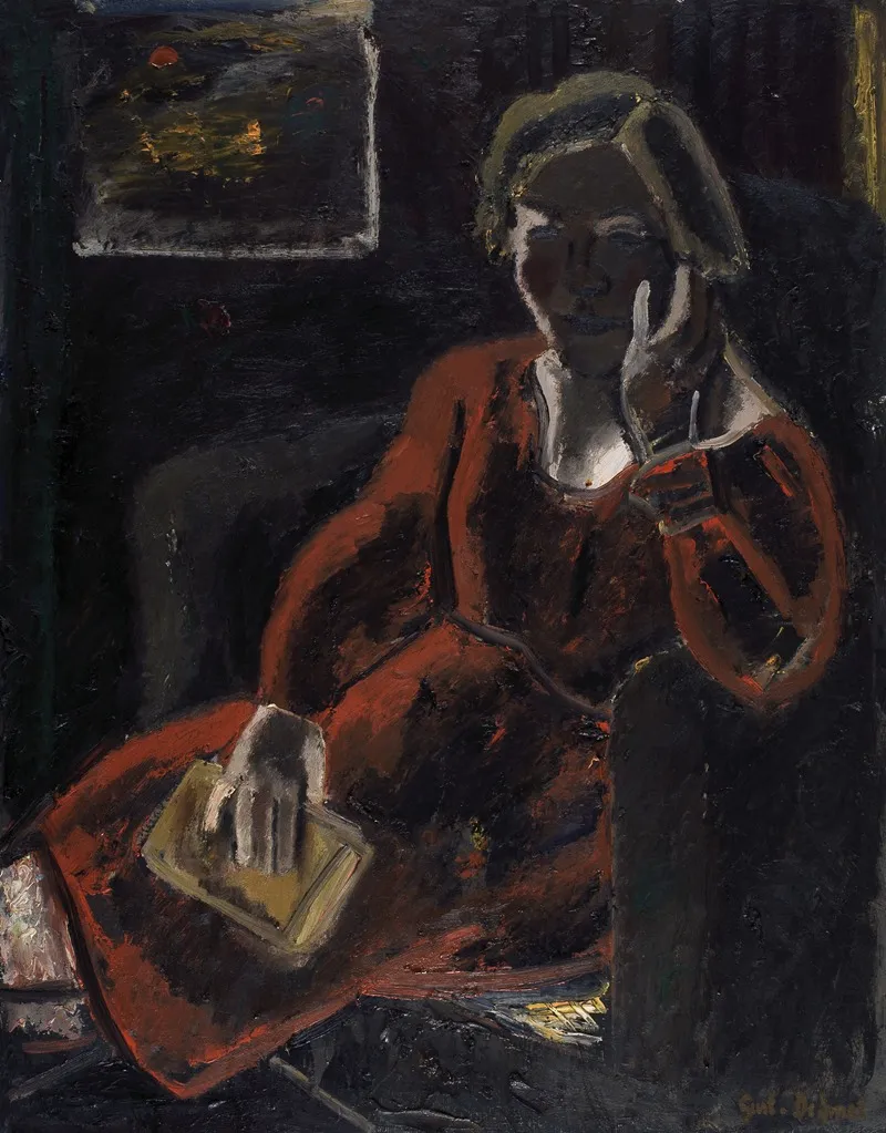 The Red Dress Wall Art by Gustave De Smet - High-Resolution Digital Print