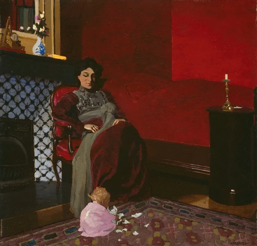 The Red Room Etretat Wall Art by Félix Vallotton - High-Resolution Digital Print