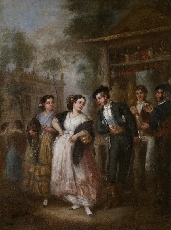 The Refreshment Wall Art by Jose María Romero y López - High-Resolution Digital Print