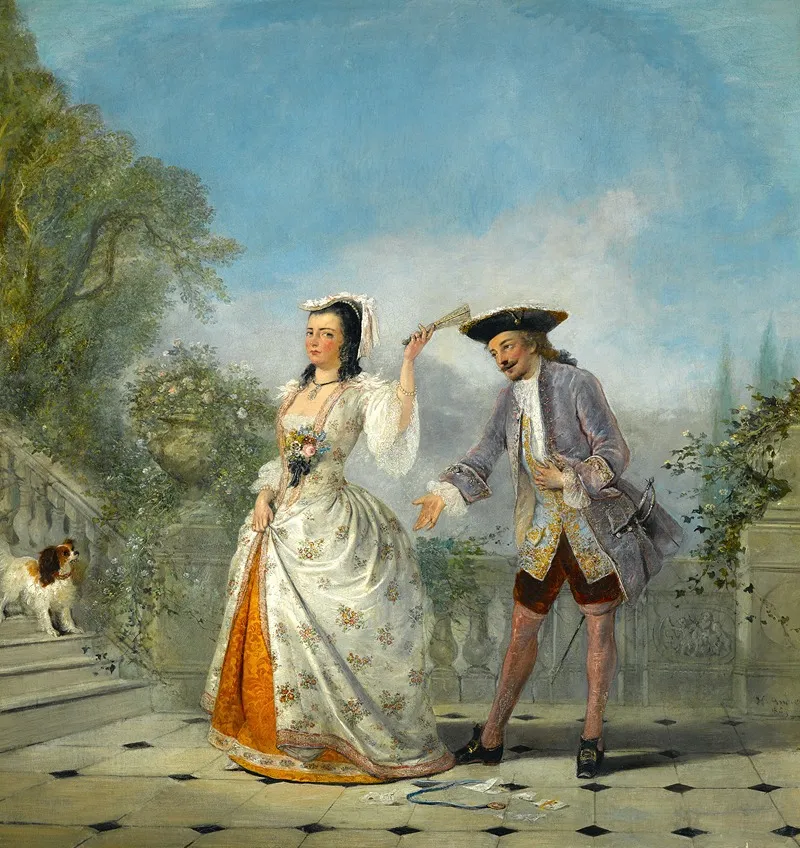 The Reluctant Courtship Wall Art by Henry Andrews - High-Resolution Digital Print