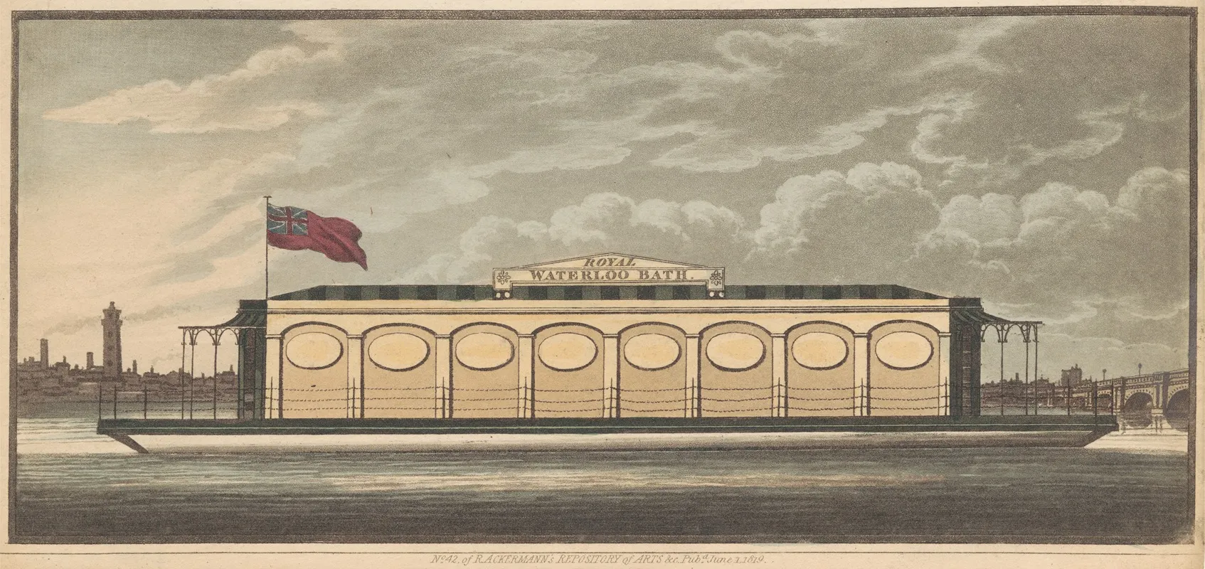 The Repository Of Arts Royal Waterloo Bath Wall Art by Rudolf Ackermann - High-Resolution Digital Print