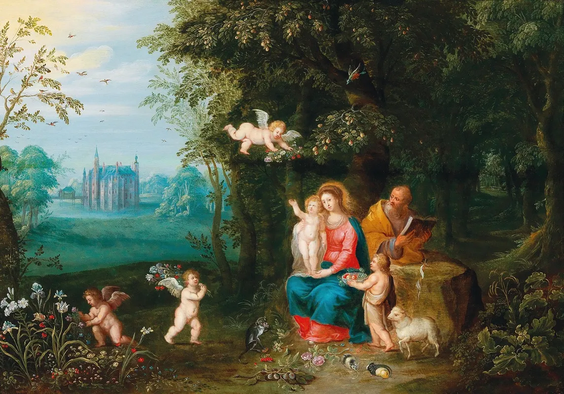 The Rest On The Flight Into Egypt 16 Wall Art by Pieter Van Avont - High-Resolution Digital Print