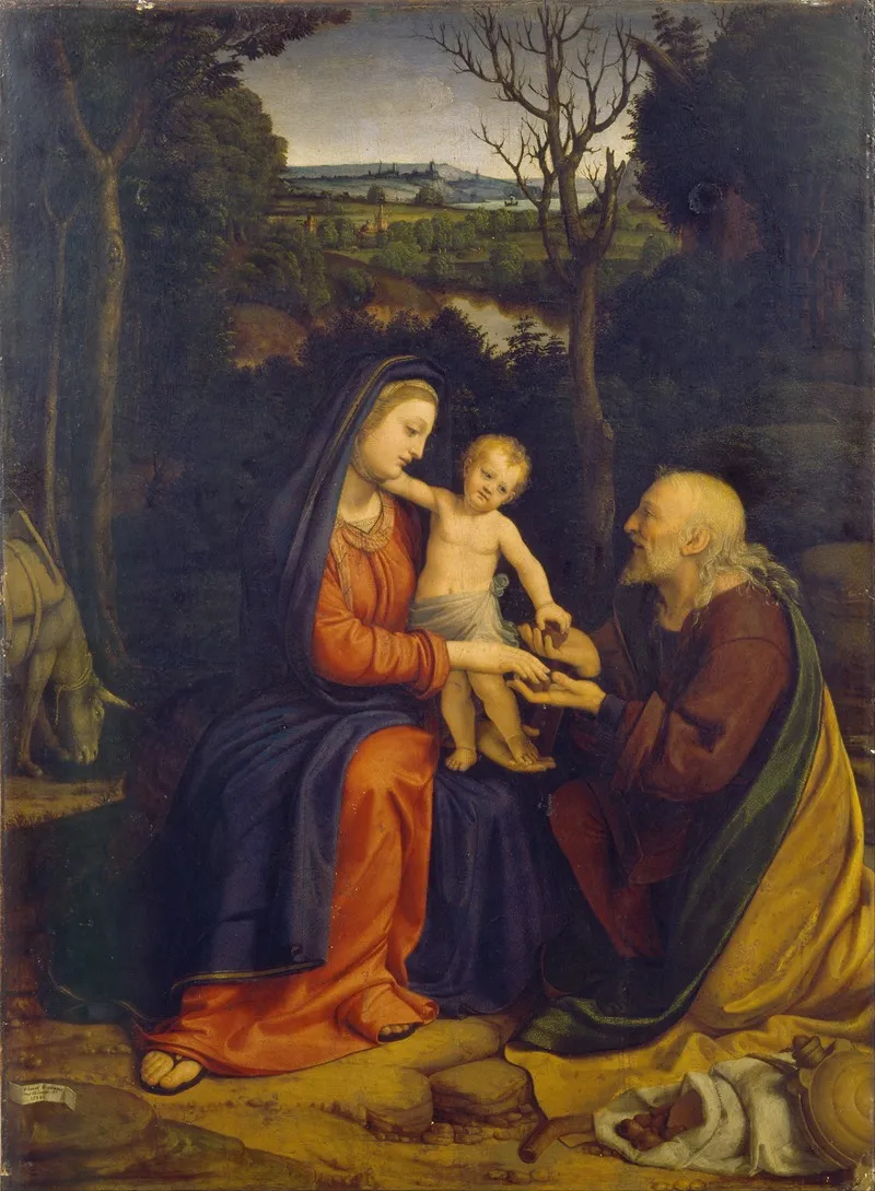 The Rest On The Flight Into Egypt 31 Wall Art by Andrea Solario - High-Resolution Digital Print