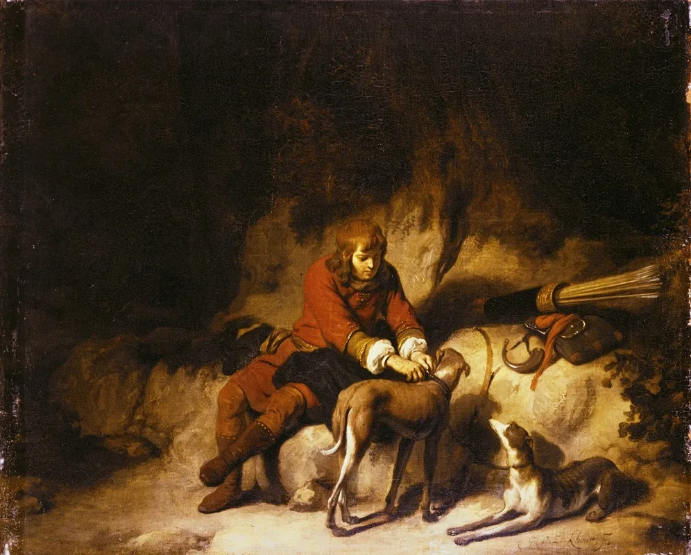 The Resting Hunter Wall Art by Gerbrand van den Eeckhout - High-Resolution Digital Print