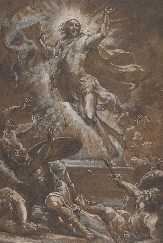 The Resurrection Of Christ 9 Wall Art by Denys Calvaert - High-Resolution Digital Print
