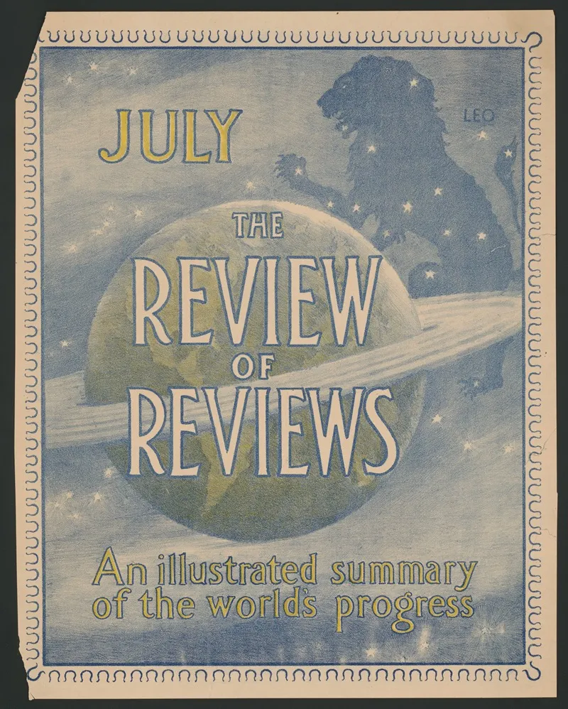 The Review Of Reviews An Illustrated Summary Of The Worlds Progress July Wall Art by Anonymous - High-Resolution Digital Print