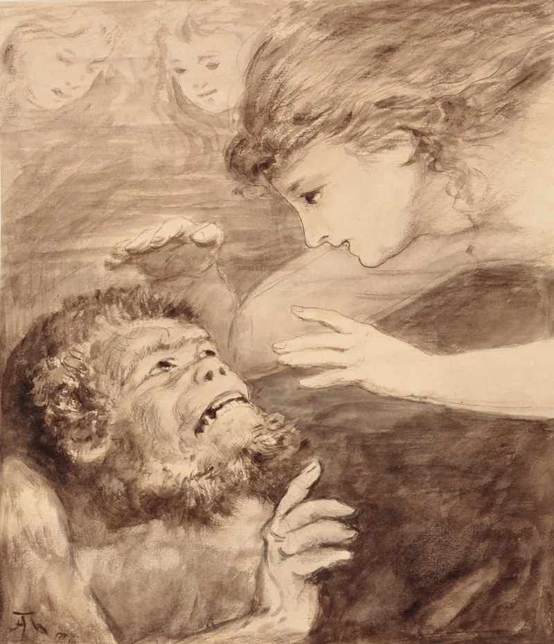 The Rhinemaidens And Alberich Wall Art by Hans Thoma - High-Resolution Digital Print