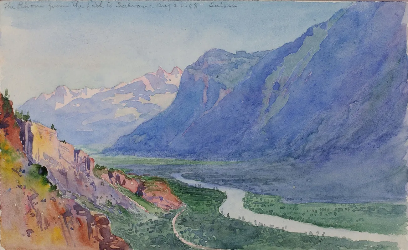 The Rhone From The Path To Salvari Switzerland