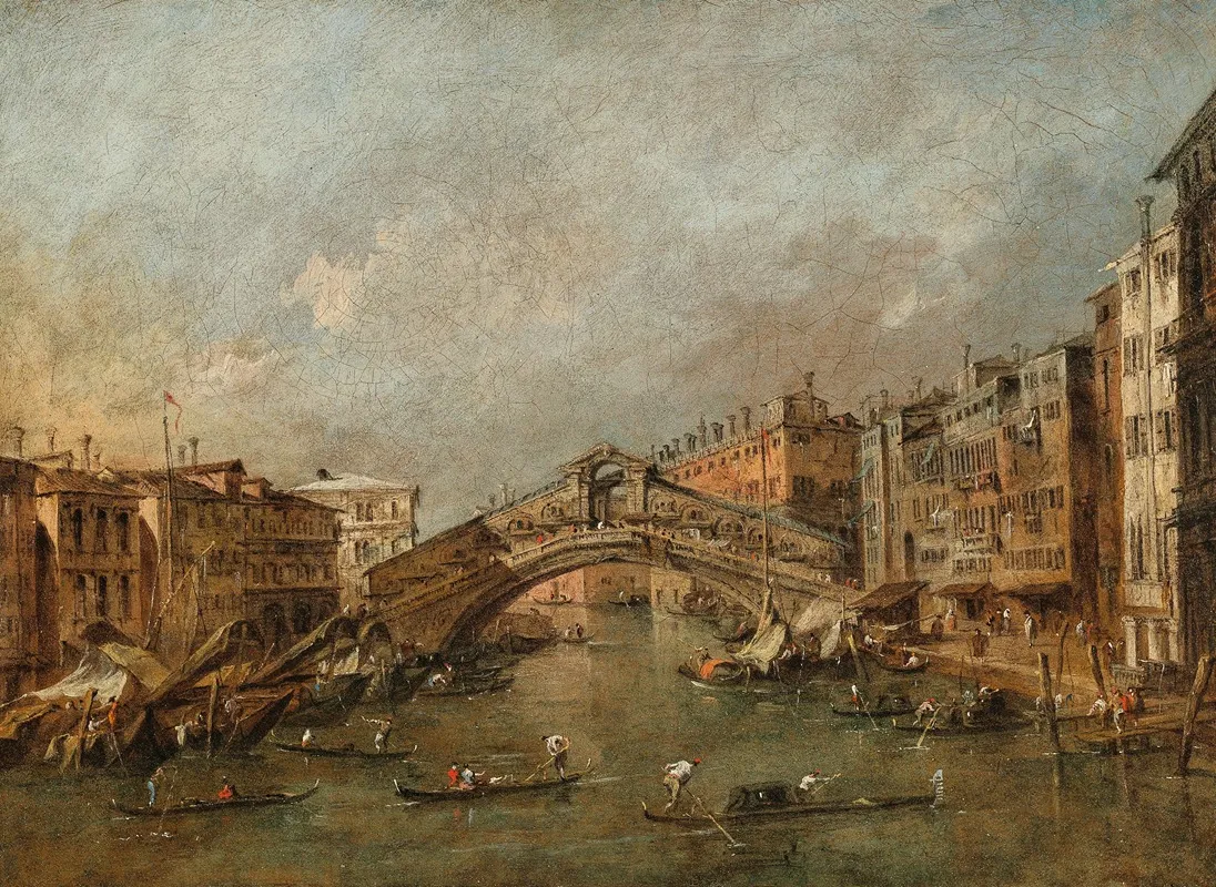 The Rialto Bridge And The Riva Del Vin Venice