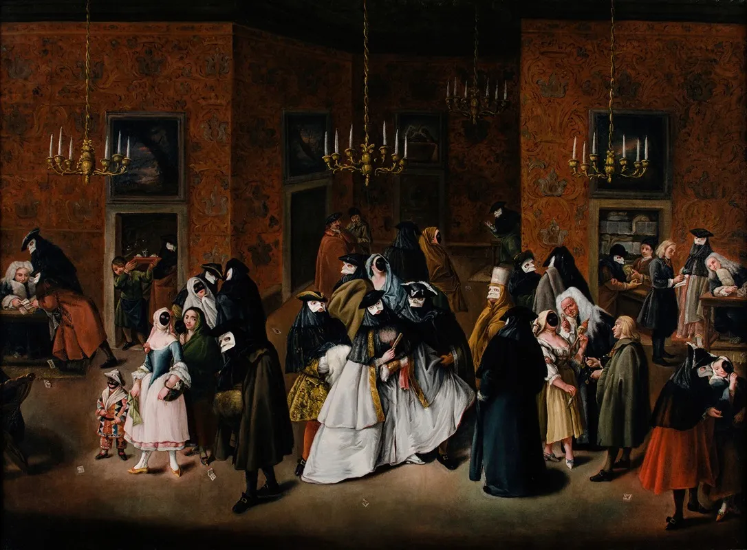 The Ridotto Wall Art by Pietro Longhi - High-Resolution Digital Print