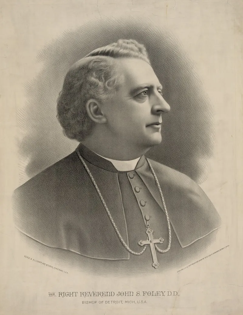 The Right Reverend John S Foley D D Bishop Of Detroit Mich U S A Wall Art by Kurz & Allison - High-Resolution Digital Print