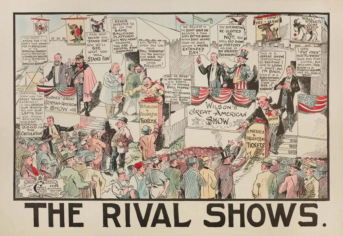 The Rival Shows Wall Art by Carey Cartoon Service - High-Resolution Digital Print