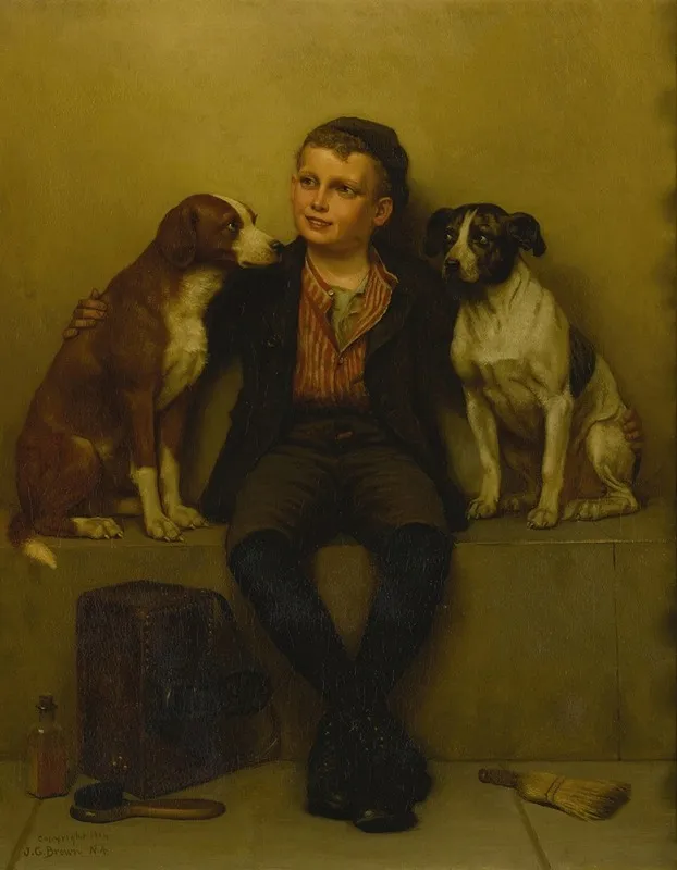 The Rivals 5 Wall Art by John George Brown - High-Resolution Digital Print