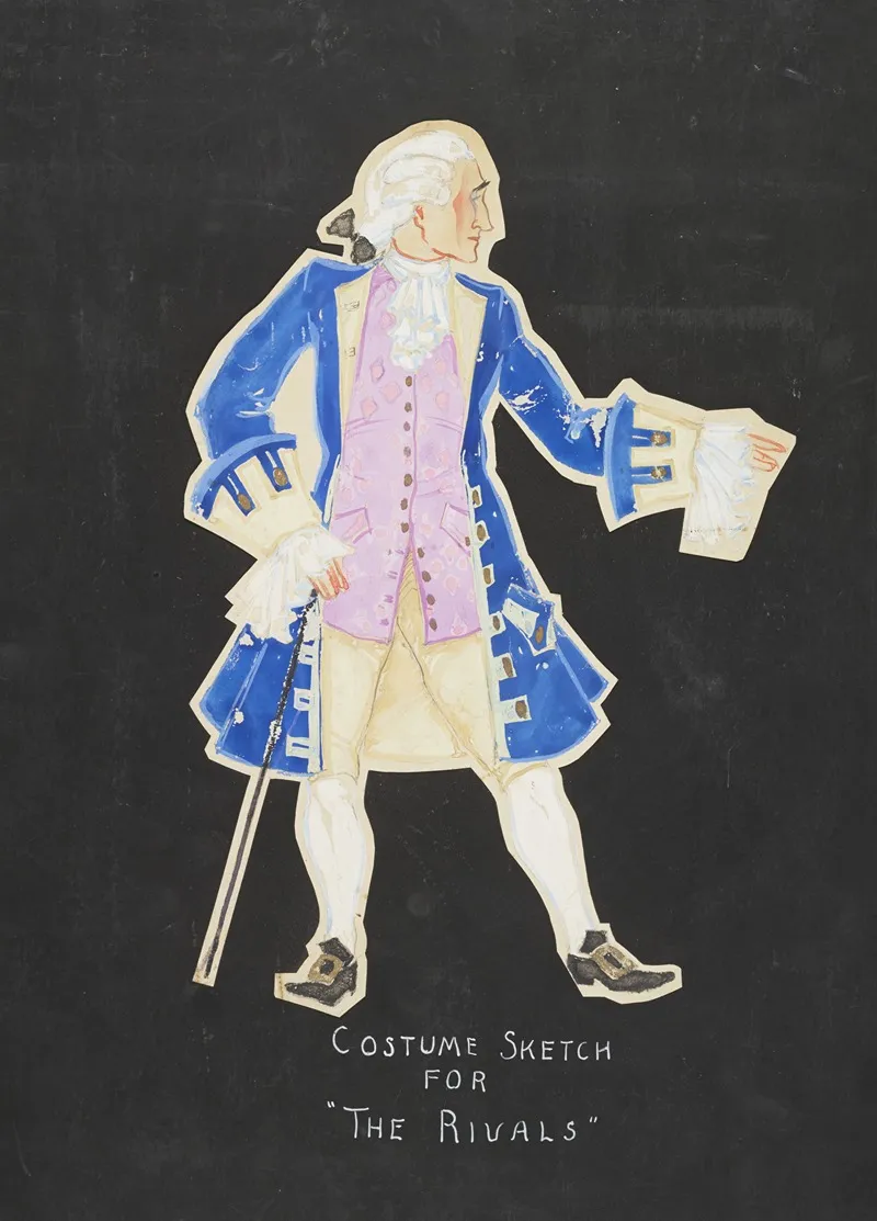 The Rivals Purple Vest Blue Coat Tan Breeches White Stockings Wall Art by Alex Jones - High-Resolution Digital Print