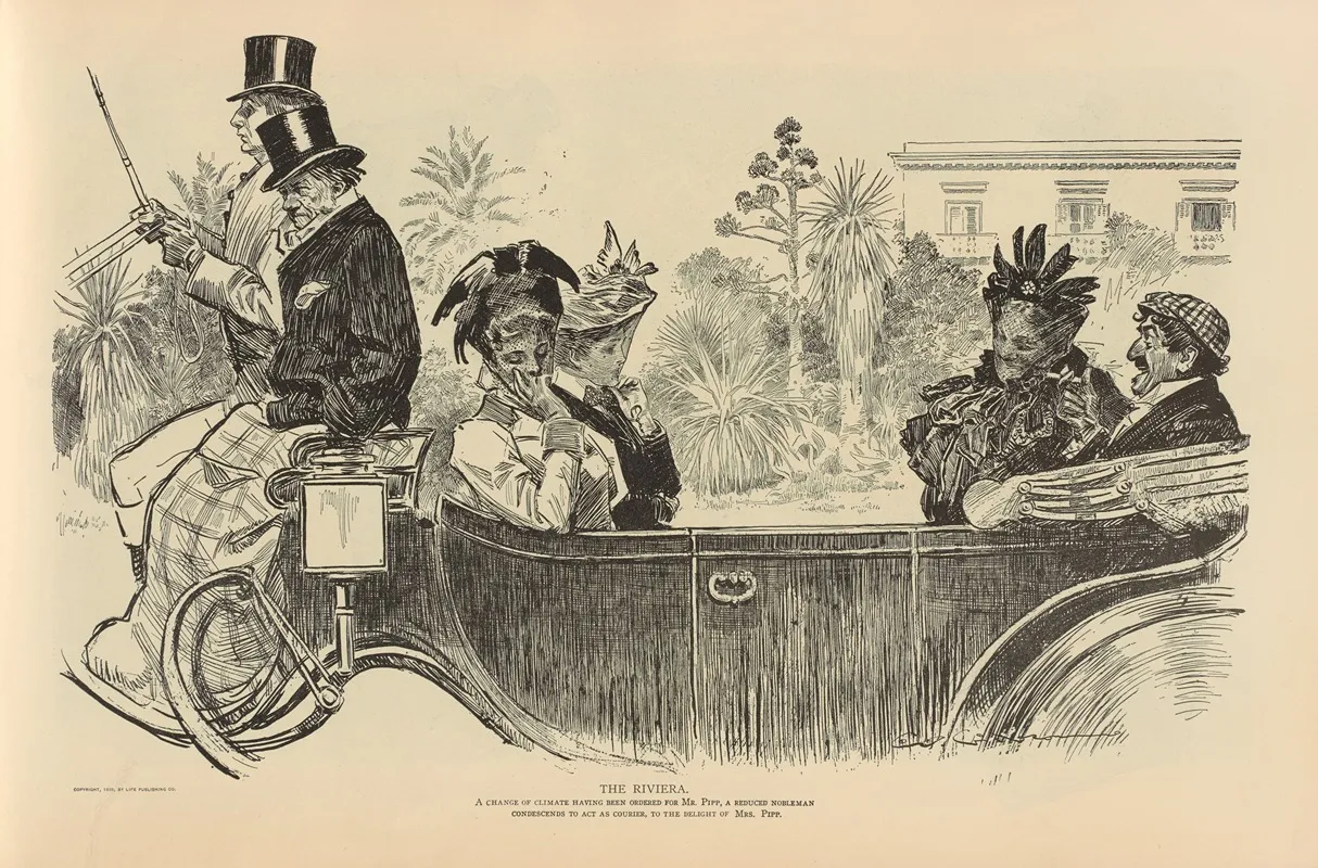 The Riviera Wall Art by Charles Dana Gibson - High-Resolution Digital Print