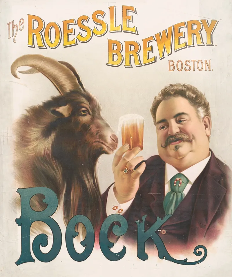 The Roessle Brewery Boston Bock Sporting Bock Wall Art by Henry Jerome Schile - High-Resolution Digital Print
