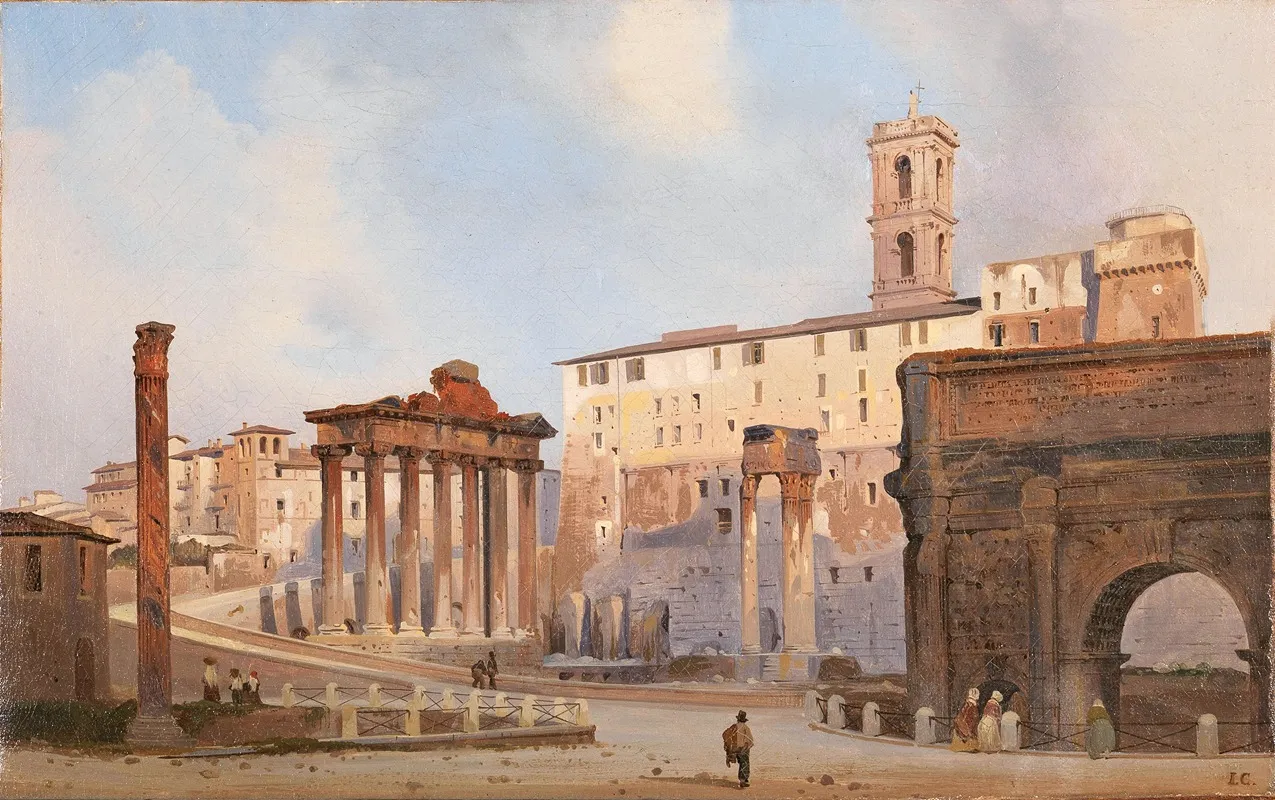 The Roman Forum Wall Art by Ippolito Caffi - High-Resolution Digital Print