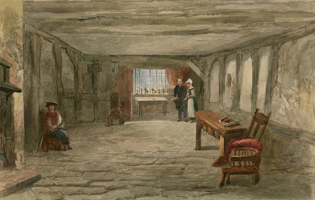 The Room In Which Shakespeare Was Born Wall Art by W. Underhill - High-Resolution Digital Print