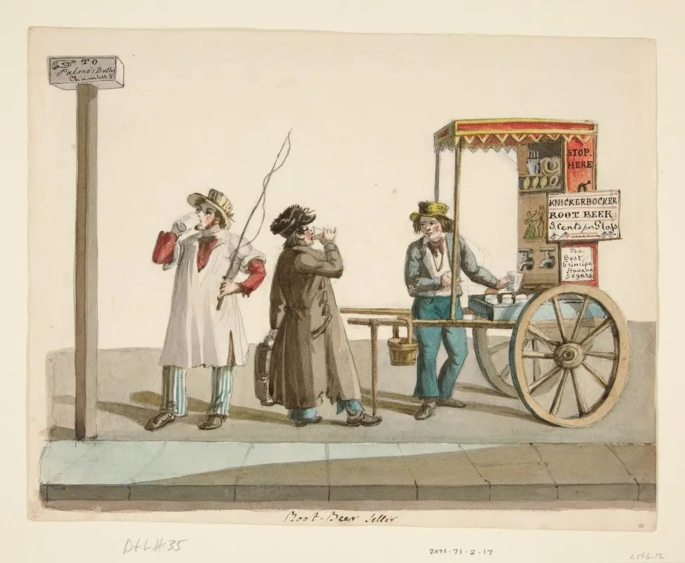 The Rootbeer Seller Wall Art by Nicolino Calyo - High-Resolution Digital Print