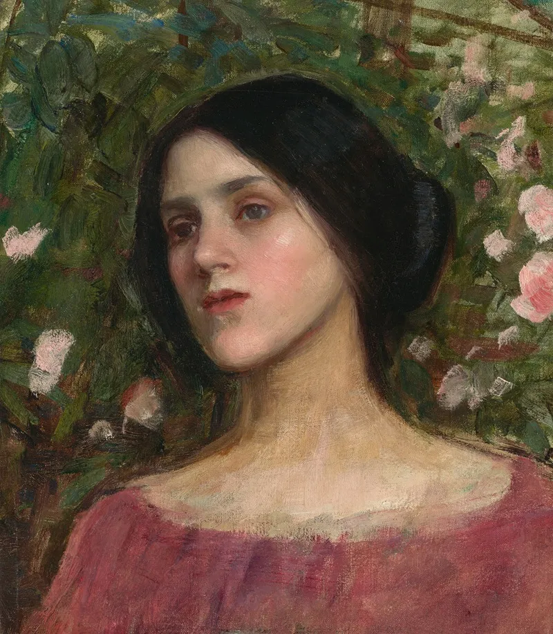 The Rose Bower Wall Art by John William Waterhouse - High-Resolution Digital Print
