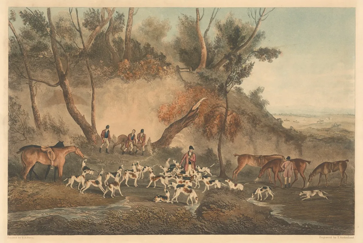 The Royal Hunt 2 Taking The Stag Wall Art by Richard Barrett Davis - High-Resolution Digital Print