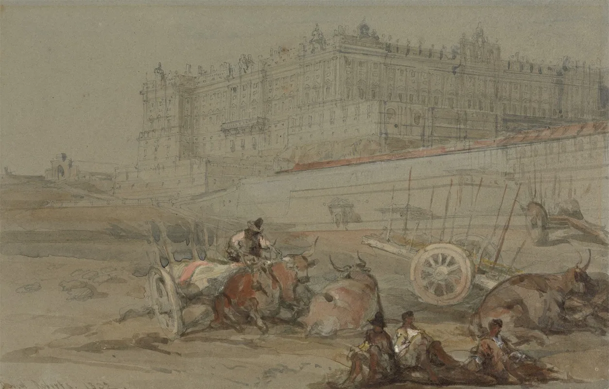 The Royal Palace Madrid 1832 Wall Art by David Roberts - High-Resolution Digital Print