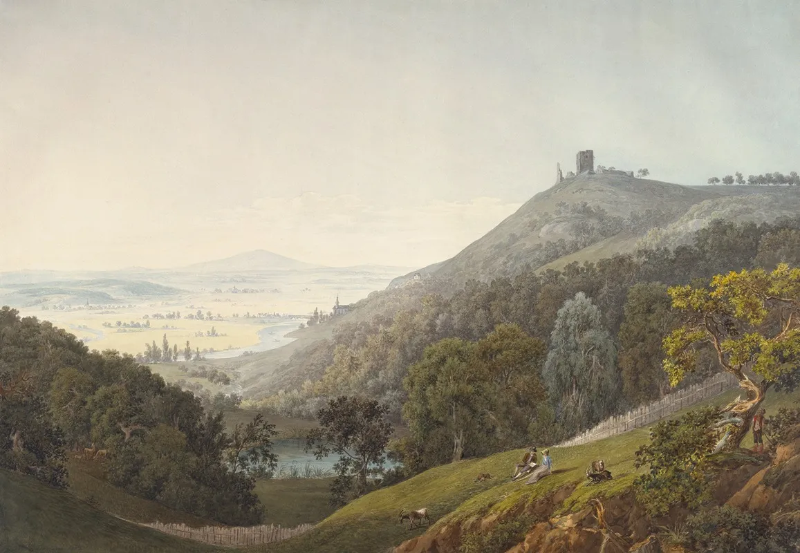 The Ruin Of Kalsmunt Near Wetzlar Wall Art by Friedrich Christian Reinermann - High-Resolution Digital Print