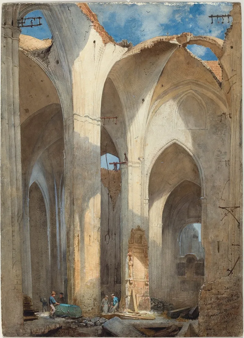 The Ruins Of Saint Nicolai Church In Hamburg Wall Art by Martin Gensler - High-Resolution Digital Print