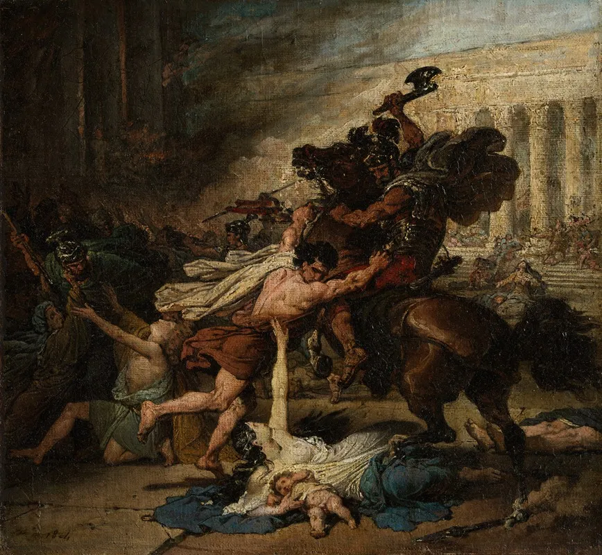 The Sack Of Jerusalem By The Romans Wall Art by François Joseph Heim - High-Resolution Digital Print