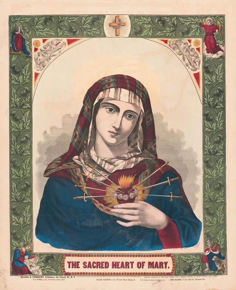 The Sacred Heart Of Mary 2 Wall Art by Haasis & Lubrecht - High-Resolution Digital Print