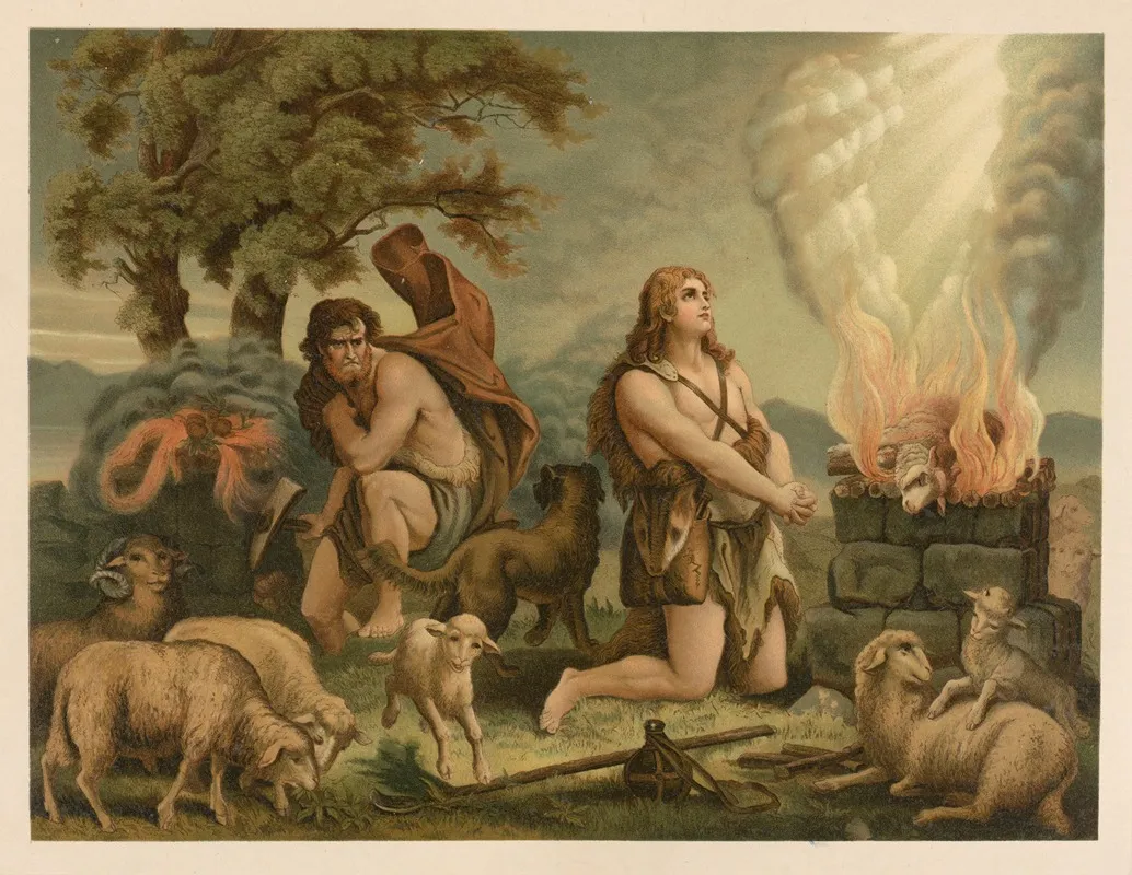 The Sacrifice Of Cain And Abel Wall Art by Jan Ladislaw Sýkora - High-Resolution Digital Print