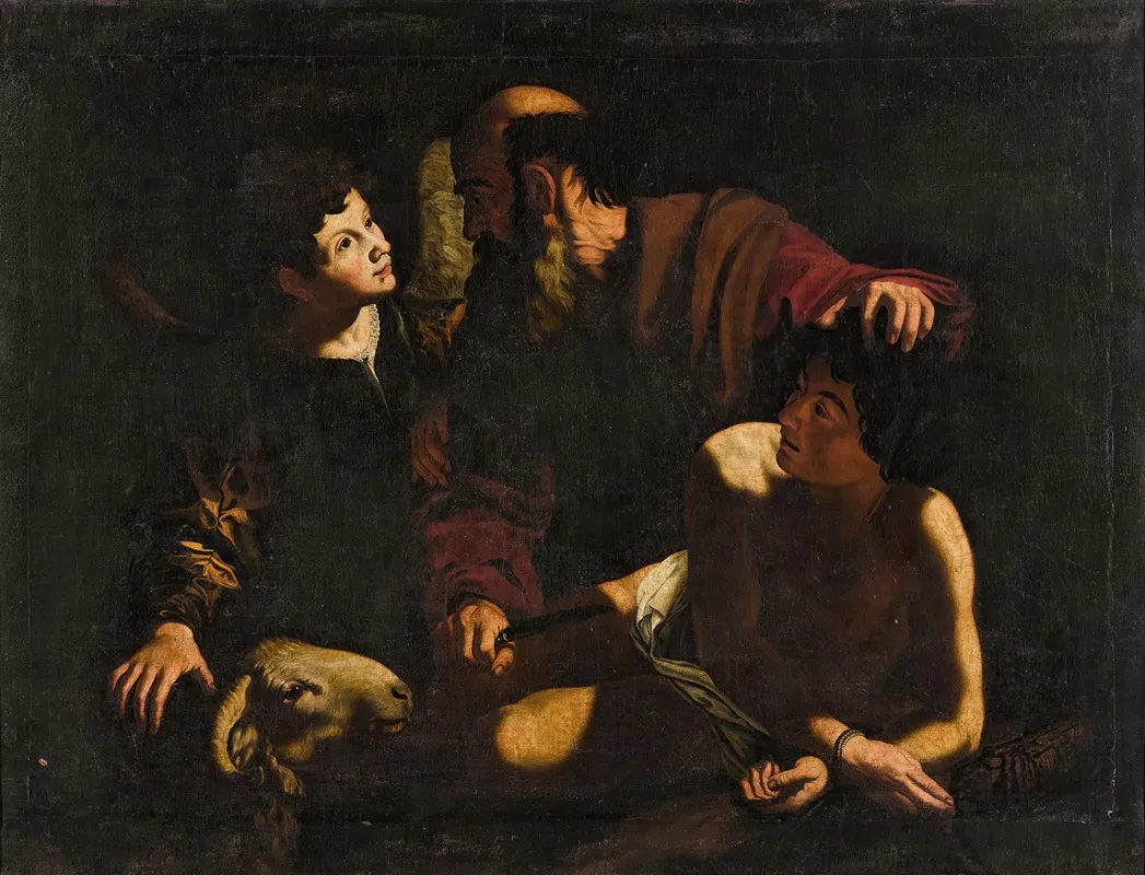 The Sacrifice Of Isaac 21 Wall Art by After Bartolomeo Cavarozzi - High-Resolution Digital Print