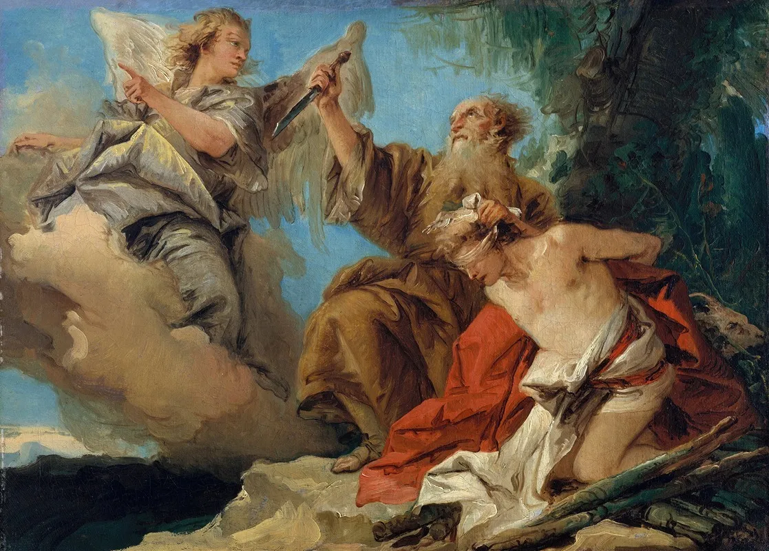 The Sacrifice Of Isaac 3 Wall Art by Giovanni Domenico Tiepolo - High-Resolution Digital Print