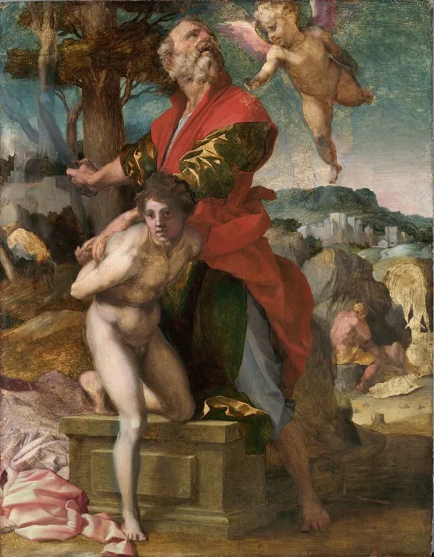The Sacrifice Of Isaac Wall Art by Andrea del Sarto - High-Resolution Digital Print