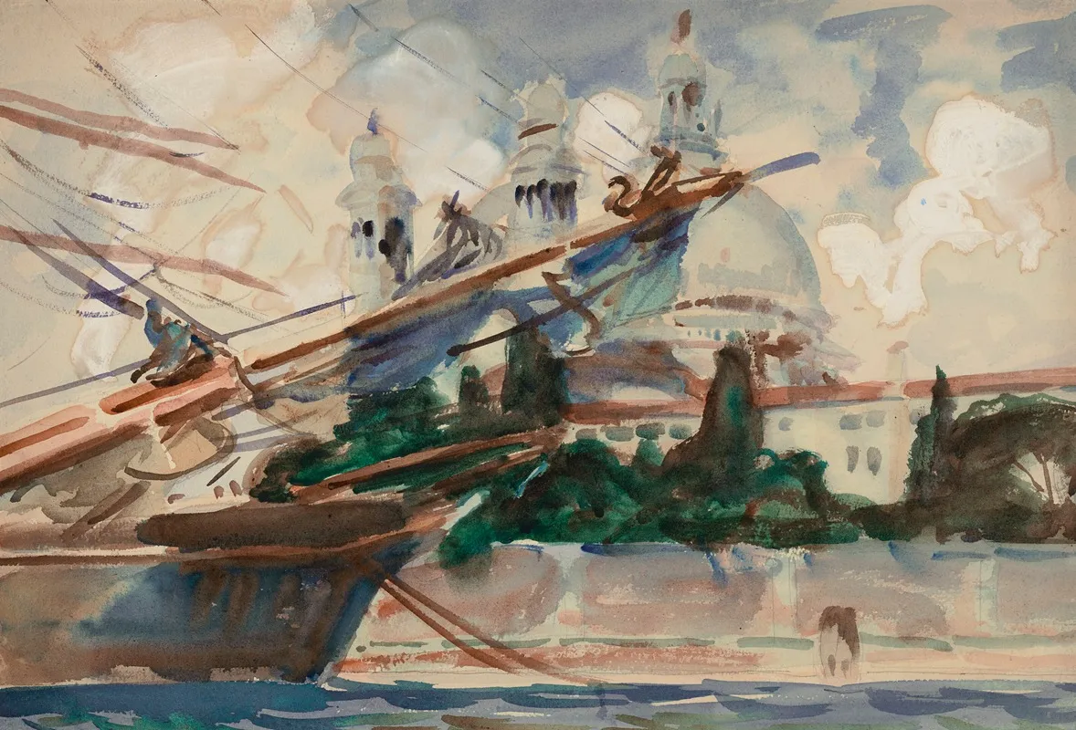 The Salute Venice 2 Wall Art by John Singer Sargent - High-Resolution Digital Print