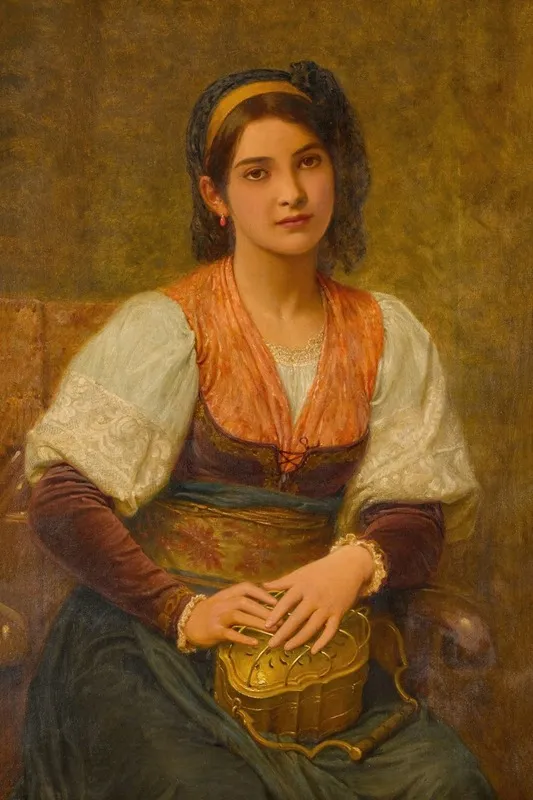 The Scaldino The Hand Warmer Wall Art by Charles Edward Perugini - High-Resolution Digital Print