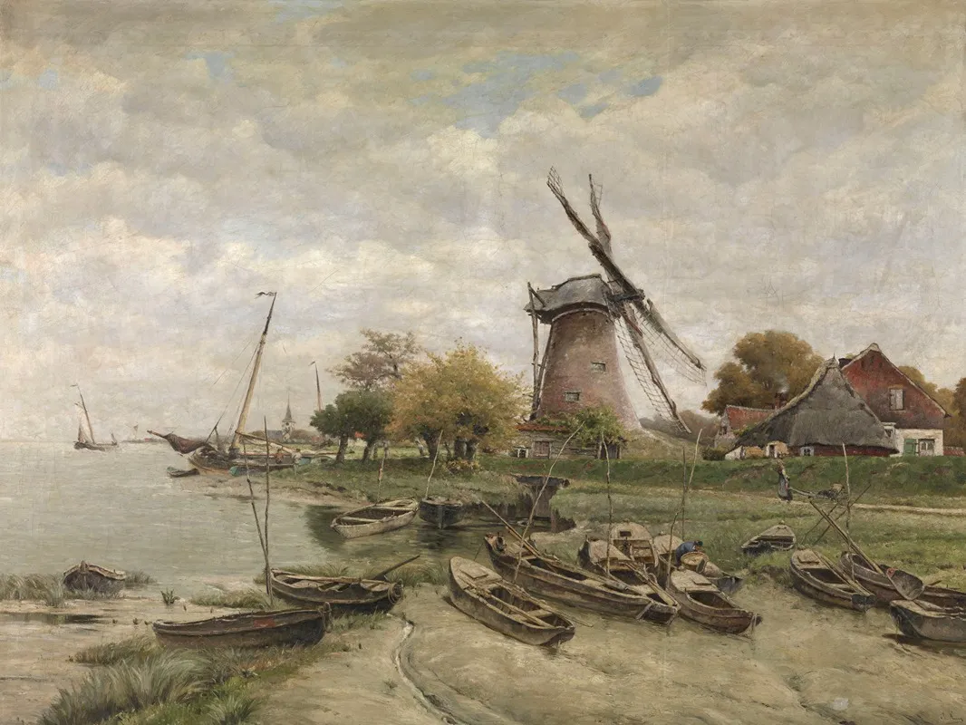The Scheldt In Mariekerke Wall Art by Isidore Meyers - High-Resolution Digital Print