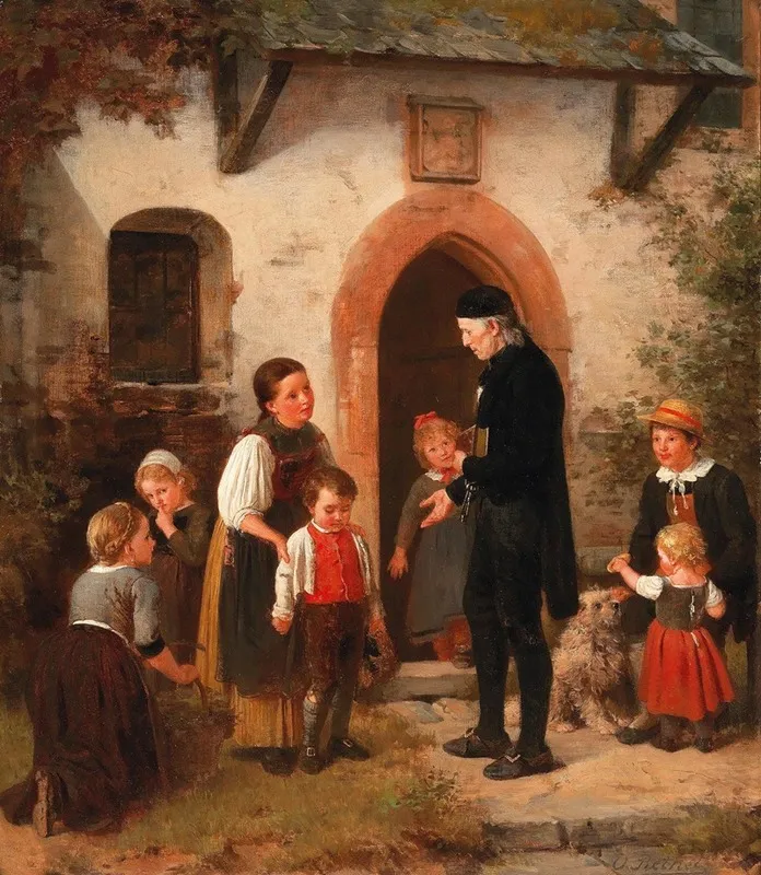 The Schoolmaster 4 Wall Art by Otto Rethel - High-Resolution Digital Print