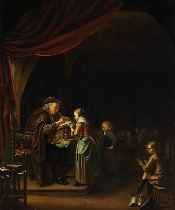 The Schoolmaster Wall Art by Jan Adriaensz van Staveren - High-Resolution Digital Print
