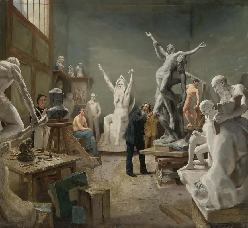 The Sculptors Studio Wall Art by Philippe Parrot-Lecomte - High-Resolution Digital Print