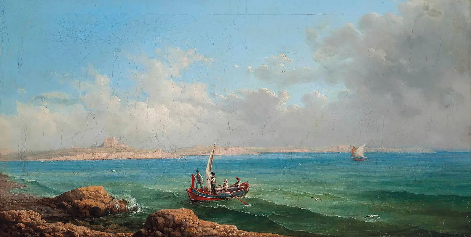 The Sea Approach To Marsa Scirocco Malta Wall Art by Girolamo Gianni - High-Resolution Digital Print