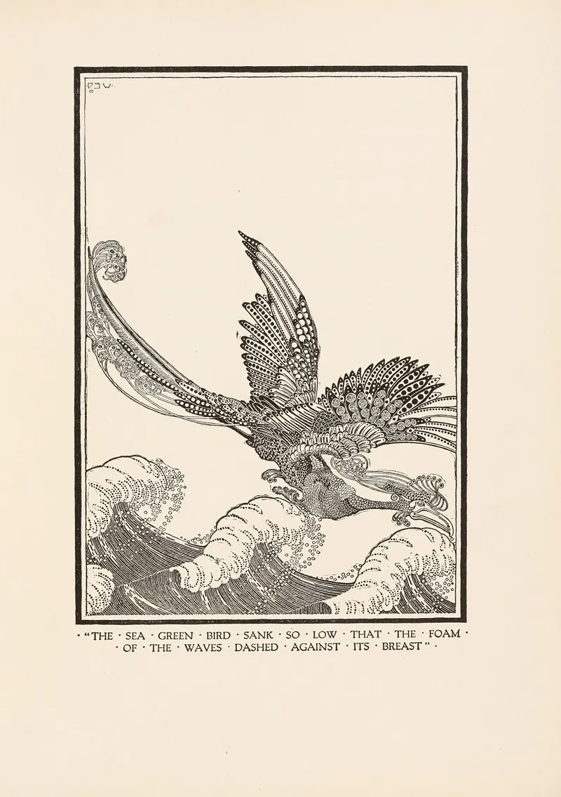 The Sea Green Bird Sank So Low That The Foam Of The Waves Dashed Against Its Breast