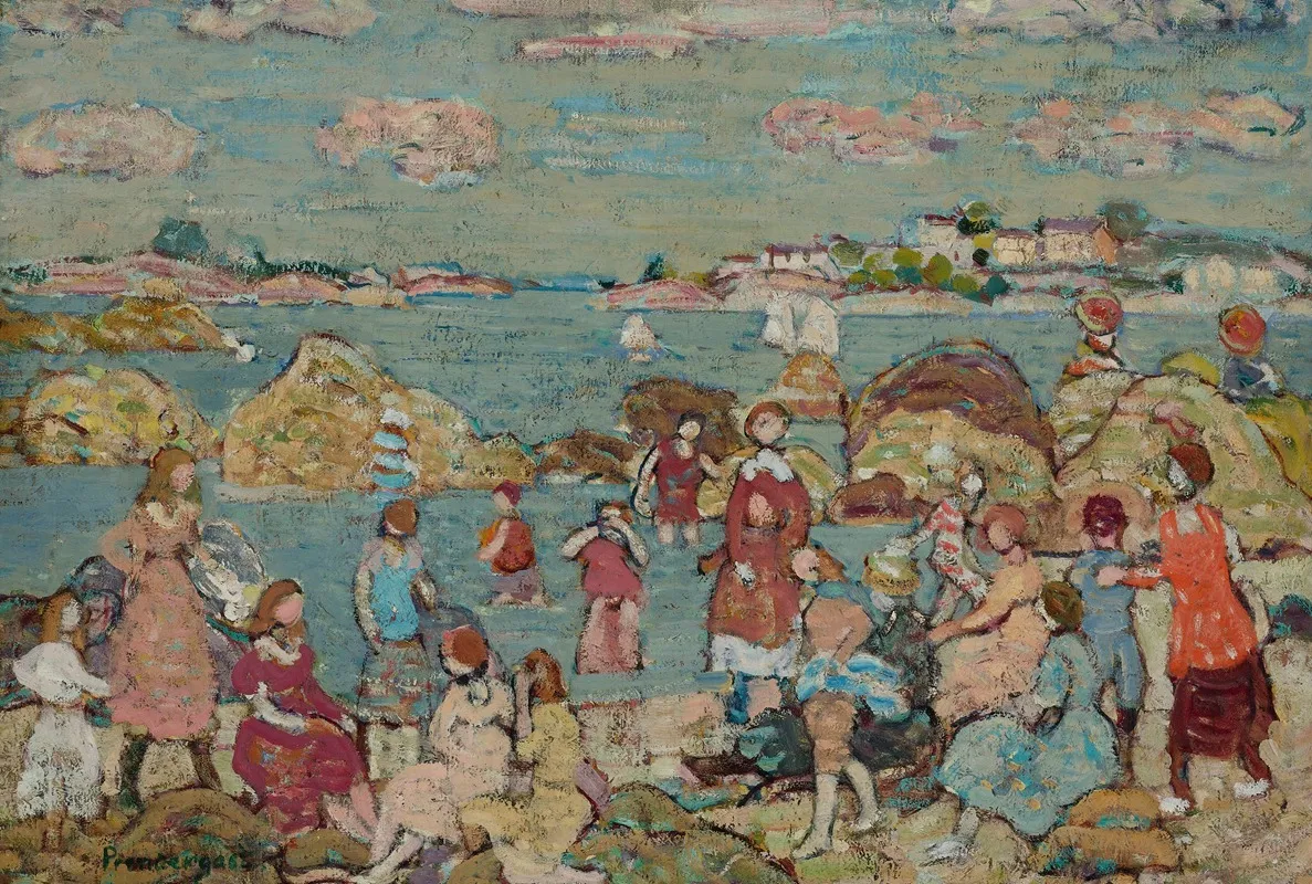 The Seashore 2 Wall Art by Maurice Prendergast - High-Resolution Digital Print