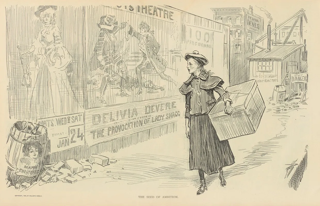 The Seed Of Ambition Wall Art by Charles Dana Gibson - High-Resolution Digital Print
