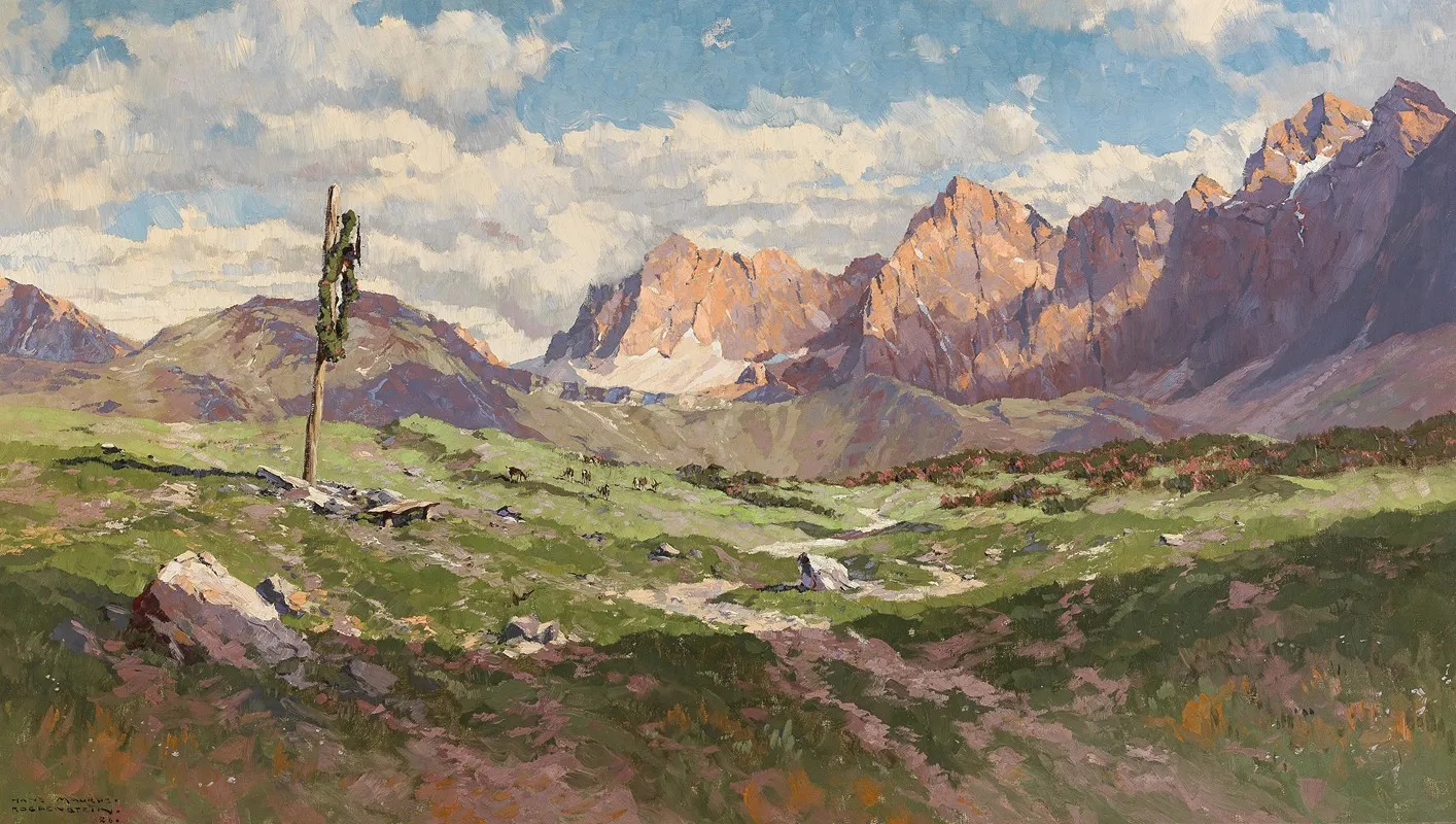 The Seiser Alm In South Tyrol Wall Art by Hans Maurus - High-Resolution Digital Print