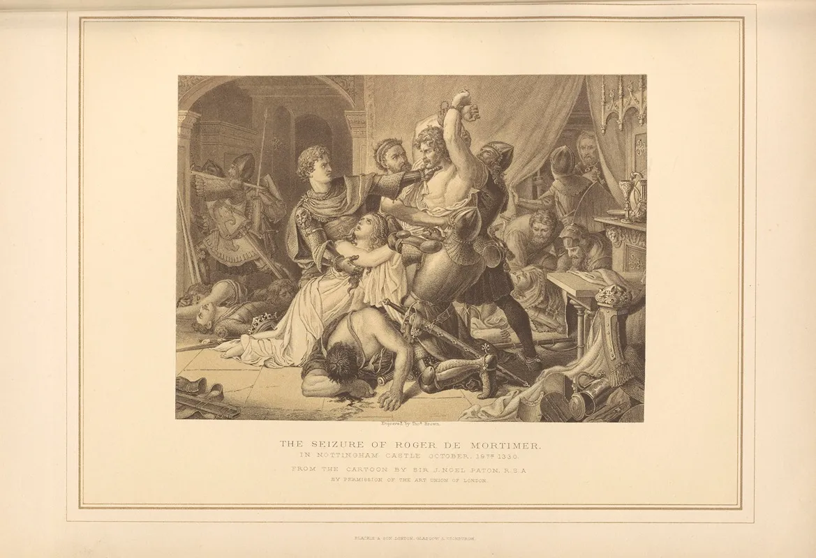 The Seizure Of Roger De Mortimer By Edward Iii Sir J Noel Paton Wall Art by Thomas Archer - High-Resolution Digital Print