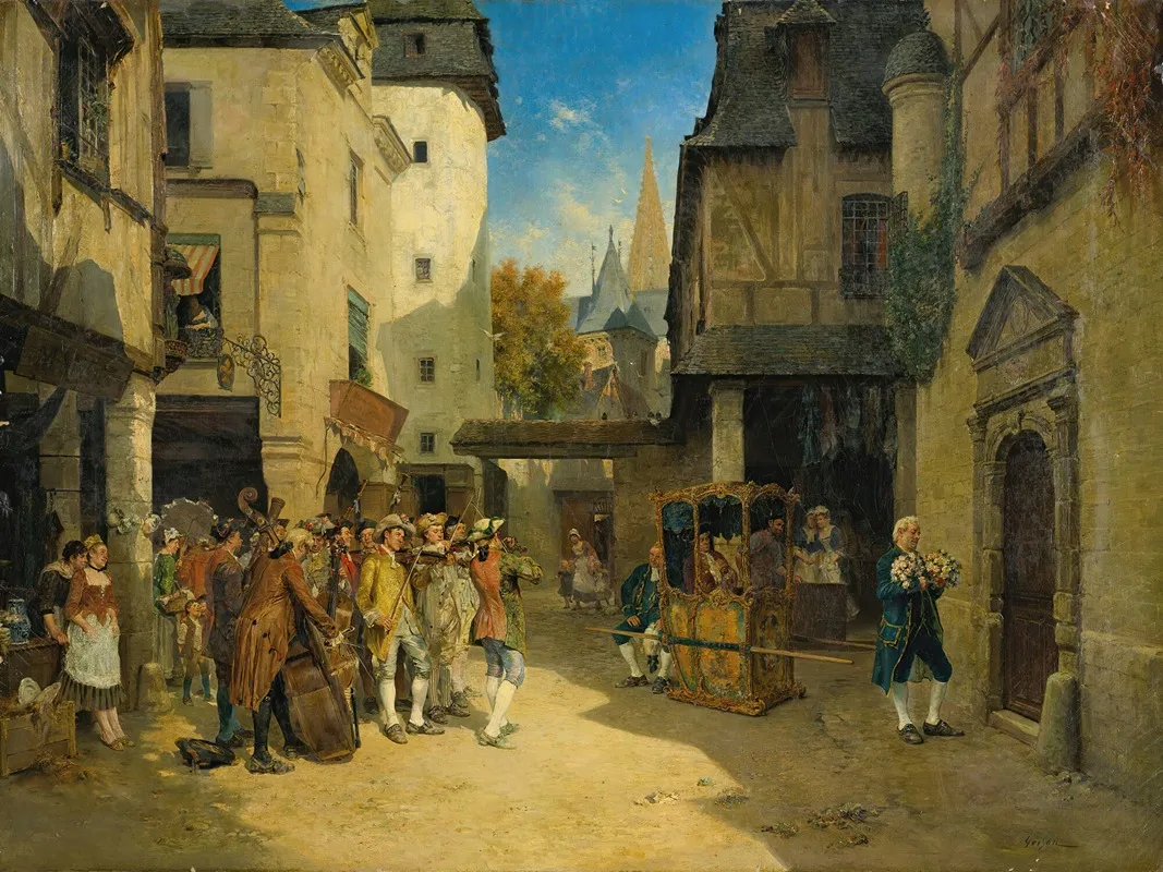 The Serenade 2 Wall Art by François-Adolphe Grison - High-Resolution Digital Print