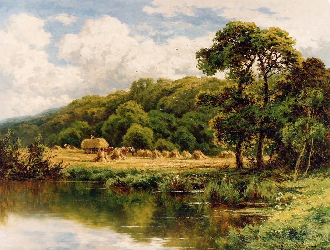 The Severn Bridge Near Bridgenorth Shropshire Wall Art by Henry H. Parker - High-Resolution Digital Print