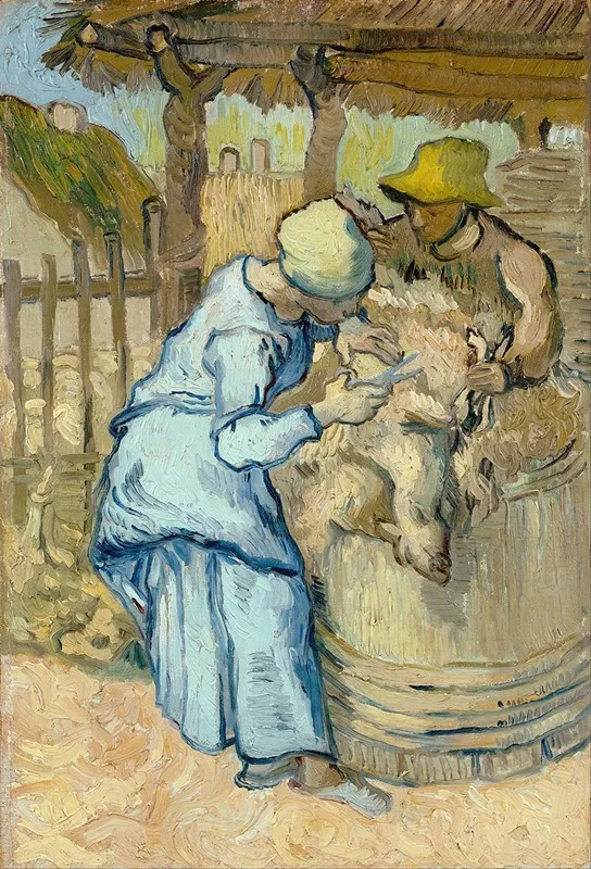The Sheep Shearer After Millet Wall Art by Vincent van Gogh - High-Resolution Digital Print